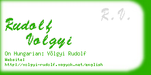 rudolf volgyi business card